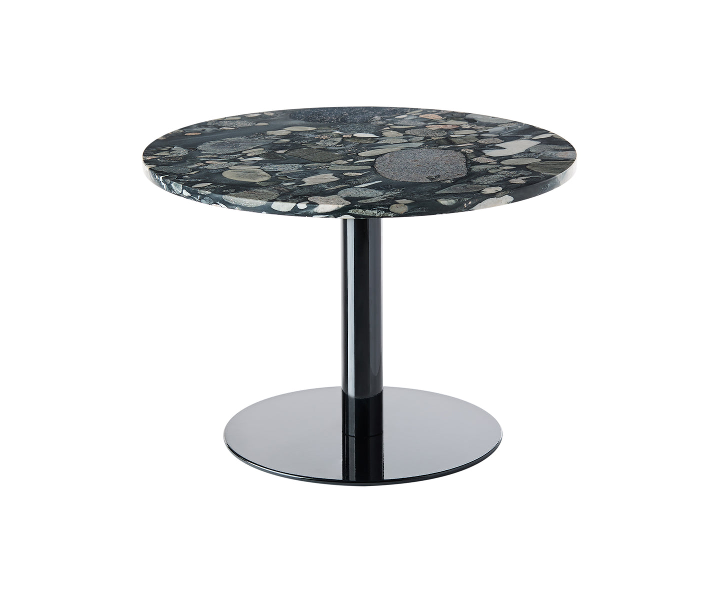 PEBBLE TABLE CIRCLE BLACK