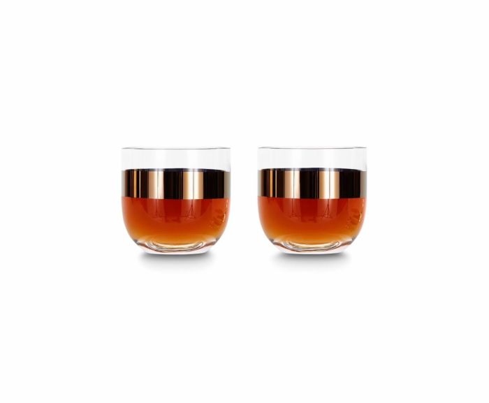 TANK WHISKEY GLASS X2