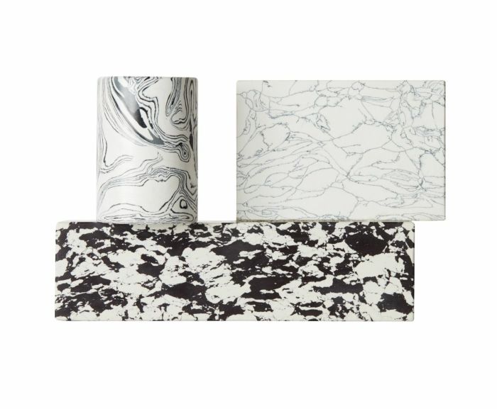 SWIRL BLACK & WHITE CANDELABRA