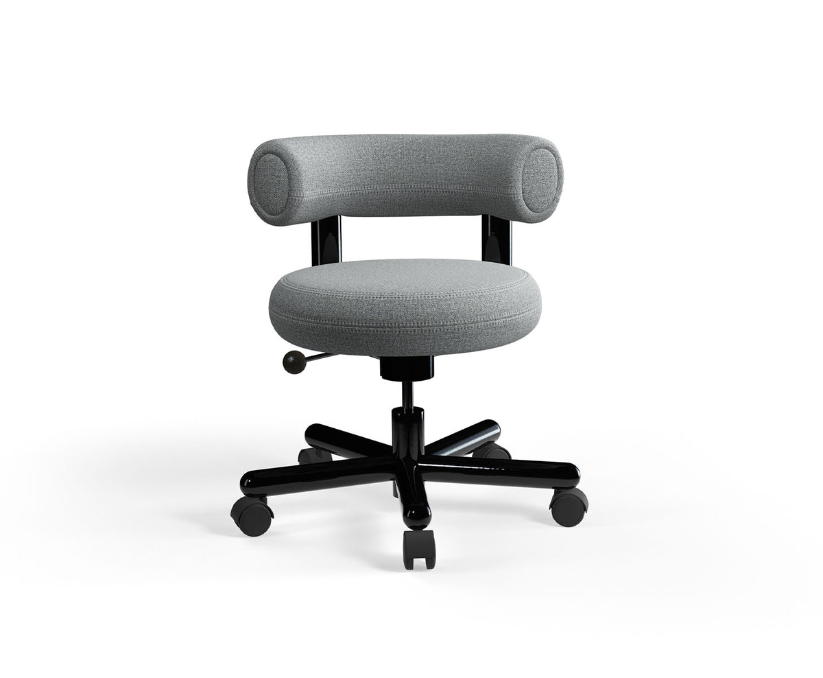 FAT WORK CHAIR BLACK STEEL QUICK SHIPMENT