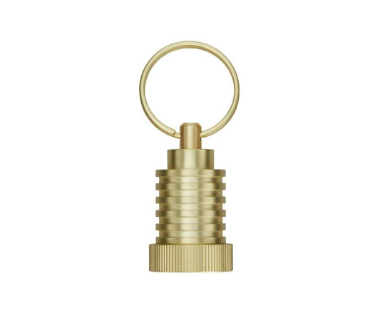 COG KEYRING POD BRASS