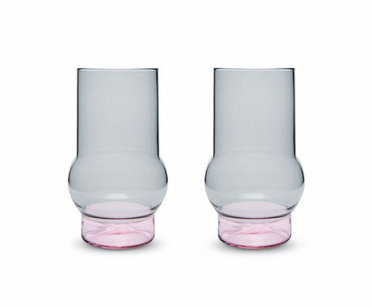 BUMP TALL GLASS X2