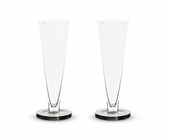 PUCK FLUTE GLASS X 2