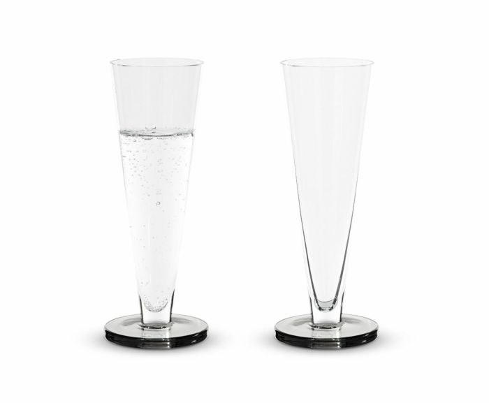 PUCK FLUTE GLASS X 2