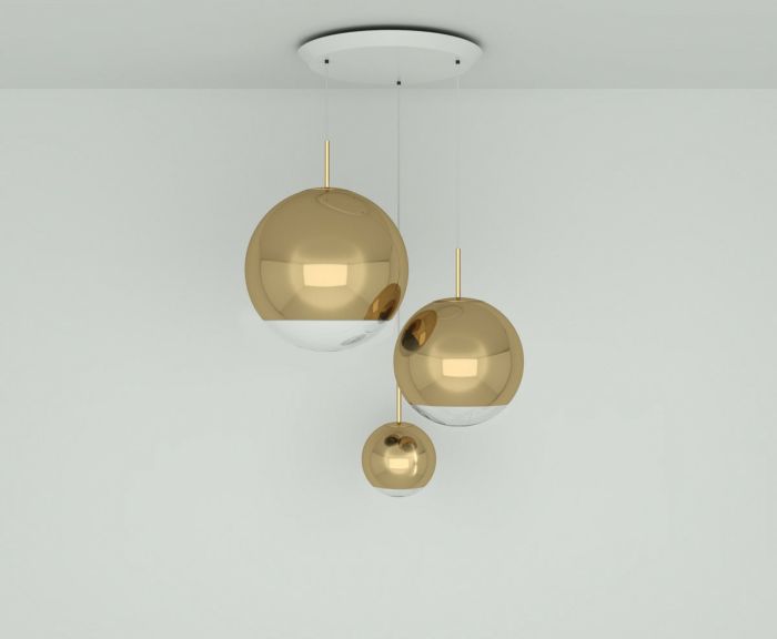 MIRROR LED BALL ROUND GOLD